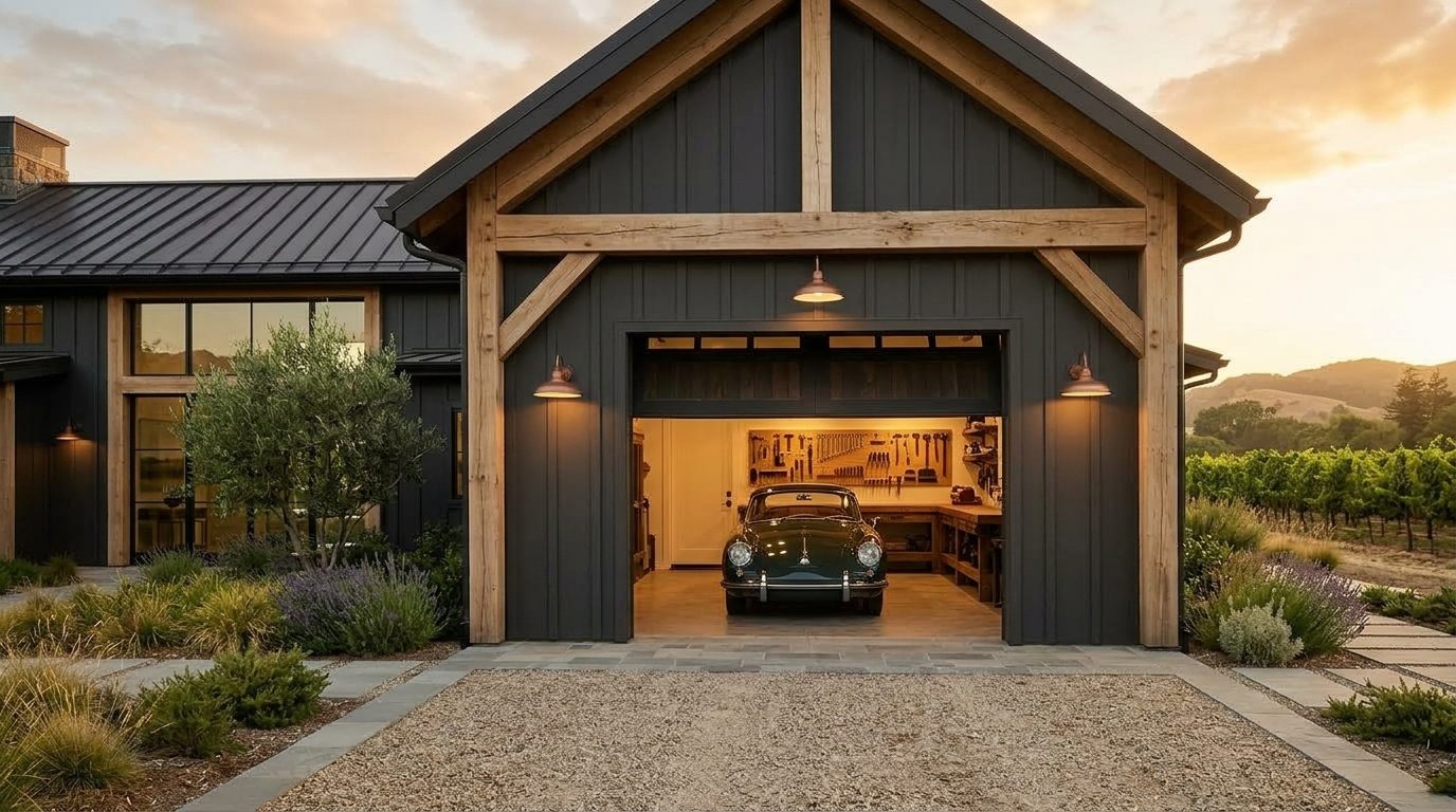 Phillips Garage Doors Services Garage Door Gliding Open Revealing Warm Illuminated Interior